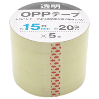 サンノート OPPテープ 15mm×20m 5P クリア 1451OPPﾃ-ﾌﾟ