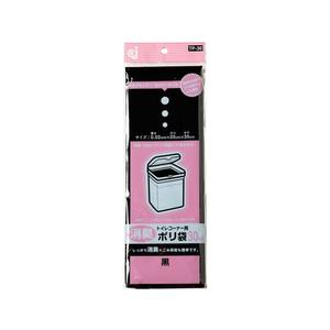 ケミカルジャパン トイレコーナーポリ袋 黒 30枚 FC361RK-TP-30-イメージ1