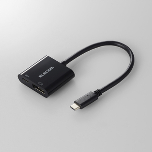 エレコム USB Type-C(TM) - DisplayPort(TM)変換アダプター USB PD(15cm) ブラック AD-CDPPDBK2-イメージ2