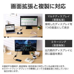 エレコム USB Type-C(TM) - DisplayPort(TM)変換アダプター USB PD(15cm) ブラック AD-CDPPDBK2-イメージ5