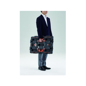 トラスコ中山 TRUSCO 連結式樹脂製平台車 ビートル 700×450 自在3輪 FC729HK-2063286-イメージ2