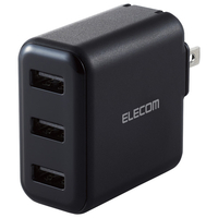 エレコム AC充電器(3．6A/Aポート×3) ブラック MPA-ACU12BK