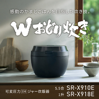 ☆さおっぺパナソニック圧力IH炊飯器 ☆タッチパネル操作☆ダイヤモンド竈釜 パナソニック SR-X910E-H 可変圧力IHジャー炊飯器(5．5合) Bistro
