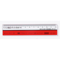 西敬 12cmチェック直線定規(ヘッダー式) FC55865-HR-101R