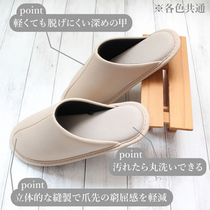 ストロング 来客用スリッパ 底が拭ける L グレー FCG999W-66-4-871-05-イメージ5