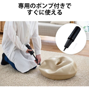 エレコム バランスボール 50cm 空気ポンプ付 FCN6541-HCF-BBDLIV-イメージ6