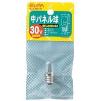 エルパ 中パネル球 E12口金 3W形 クリア 1個入り G-3101H