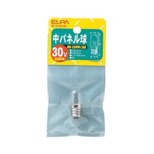 エルパ 中パネル球 E12口金 3W形 クリア 1個入り G-3101H-イメージ1