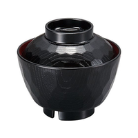 福井クラフト 耐熱ABS ピース亀甲椀 小 黒内朱 直径98×H87 FC540LD-1543600