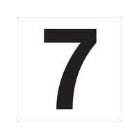 トラスコ中山 表示板 数字 420×420 数字「7」 穴4ヵ所420420数字｢7｣ 白4 FC145GR-4843070