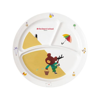 関東プラスチック工業 メラミン食器 くまのがっこう「ジャッキーのたからもの」丸ランチ皿 FC015LD-1263140