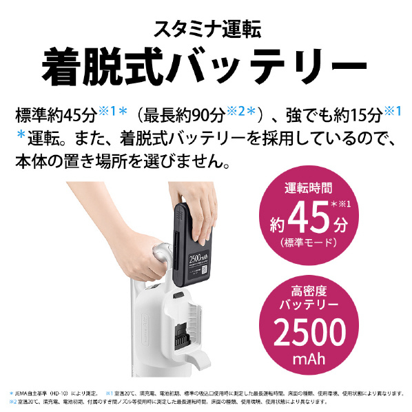 シャープ サイクロン式コードレススティッククリーナー RACTIVE Air POWER ホワイト系 ECSR9W RACTIVE Air