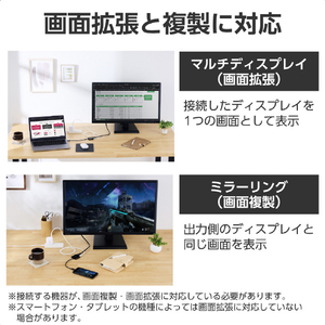 エレコム USB Type-C(TM) - HDMI(R)変換アダプター 1ポート USB PD(15cm) ブラック AD-CHDMIPDBK2-イメージ5
