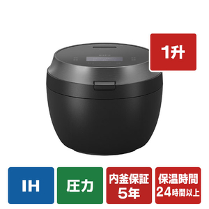 パナソニック 可変圧力IHジャー炊飯器(1升) Bistro ブラック SR-X918E-K-イメージ1