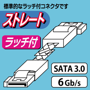 アイネックス ラッチ付 シリアルATAメッシュケーブル(30cm) ホワイト SATM-3103WH-イメージ5