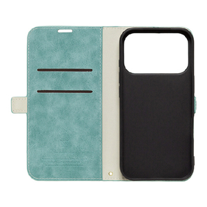 NATURAL　design iPhone17 Pro用 手帳型ケース STYLE NATURAL ターコイズ IP25-63P-VS08-イメージ3