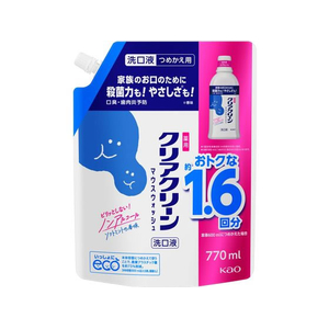 KAO クリアクリーンマウスウォッシュ ソフトミントの香味 つめかえ用 770mL FC462TF-イメージ1