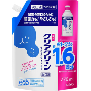 KAO クリアクリーンマウスウォッシュ ソフトミントの香味 つめかえ用 770mL FC462TF-イメージ2