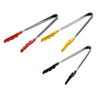 田辺金具 抗菌耐熱カラートングスリム 中 250mm 黒 FCL4271-024115005