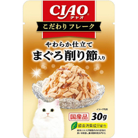いなばペットフード CIAO こだわりフレーク まぐろ 削り節入り 30g CIAOｺﾀﾞﾜﾘﾌﾚ-ｸｹｽﾞﾘﾌﾞｼ30G