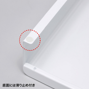 サンワサプライ 電源タップ+USBポート付き机上ラック(W600×D200) ホワイト MR-LC202WN-イメージ11