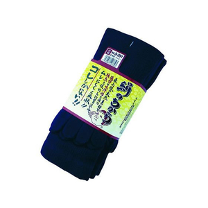 おたふく手袋 絹のちから 5本指 ネイビー 3足組 FCE324Z-イメージ1