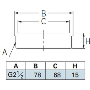エスコ 65A／G2-1／2” 防虫目皿 外ねじ FCJ184H-EA468DF-15-イメージ2
