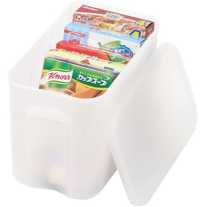 リバティーコーポレーション やわらか 収納ボックス フタ付 M クリア FCF936M-LD-474-イメージ3