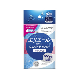 大王製紙 エリエール ポケットウェットティシュー 除菌 アルコール 7枚×6個 FCJ488E-イメージ1
