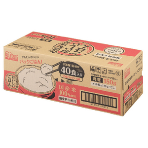 アイリスフーズ 低温製法米のおいしいごはん 国産米100% 150g×10P×4P 低温製法米のおいしいごはん CASEﾃｲｵﾝｾｲﾎｳｺﾞﾊﾝ150G40P-イメージ1