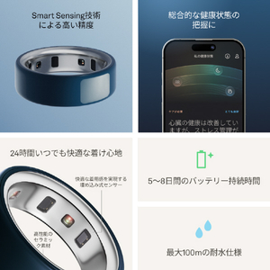 OURA Oura Ring 4(オーラリング 4)/size8 セラミック ミッドナイト JZ905745508-イメージ5
