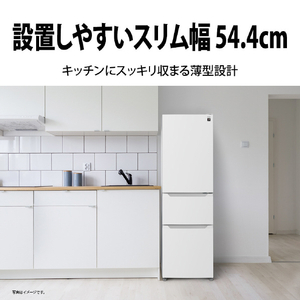 シャープ 【右開き】317L 3ドア冷蔵庫 マットグレー SJ-PT32P-H-イメージ5