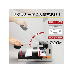カール事務器 強力パンチ 2穴 F028889-HD-520N-イメージ2