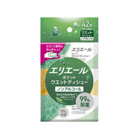 大王製紙 エリエール ポケットウェットティシュー 除菌 ノンアルコール 7枚×6個 FCJ489E