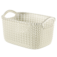 藤栄 ニットスクエアバスケット3L Knit ホワイト ﾆﾂﾄｽｸｴｱﾊﾞｽｹﾂﾄ3ﾎﾜｲﾄ