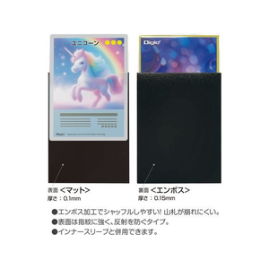 ナカバヤシ レギュラーサイズカード用カラースリーブ 一層式エンボスマット ブラック FC929TE-TRC-RC01BK-イメージ2