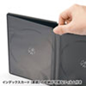 サンワサプライ DVDトールケース(2枚収納・3枚セット) ブラック DVD-TN2-03BKN-イメージ4