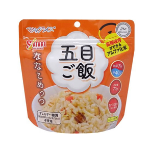 サタケ 非常食 マジックライス ななこめっつ 五目ご飯 70g 7年保存 FCF543V-1FMR31101BE-イメージ1