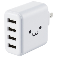 エレコム AC充電器(4．8A/Aポート×4) ホワイトフェイス MPA-ACU13WF