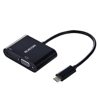 エレコム USB Type-C(TM) - VGA変換アダプター 1ポート USB PD(15cm) ブラック AD-CVGAPDBK2