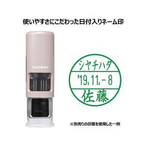 シヤチハタ データーネームEX 15号CPサンドベージュ本体緑 FC033MS-XGL-CL15H4-G-イメージ2