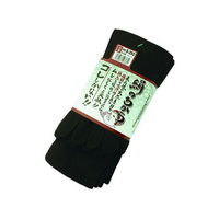 おたふく手袋 絹のちから 5本指 ブラック 3足組 FCE325Z