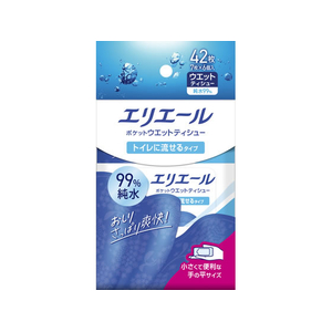 大王製紙 エリエール ポケットウェットティシュー トイレに流せる 7枚×6個 FCJ490E-イメージ1