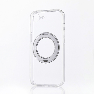 エレコム iPhone 17e/16e用 Grippy ハイブリッドケース フレームカラー 極限 MAGKEEP スタンド シルバー PM-A25SMGSTKSV-イメージ1
