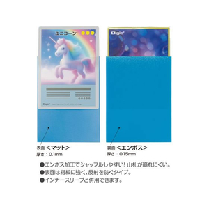 ナカバヤシ レギュラーサイズカード用カラースリーブ 一層式エンボスマット スカイブルー FC930TE-TRC-RC01BL-イメージ2