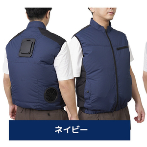 サンコー 圧倒的に冷える「冷蔵服2026」ベスト 3L ネイビー TKCV26SNV3L-イメージ2