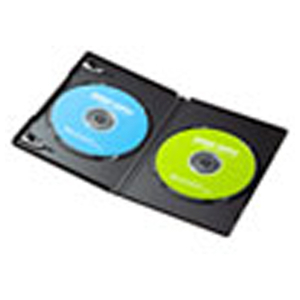 サンワサプライ DVDトールケース(2枚収納・10枚セット) ブラック DVD-TN2-10BKN-イメージ1