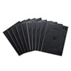 サンワサプライ DVDトールケース(2枚収納・10枚セット) ブラック DVD-TN2-10BKN-イメージ5