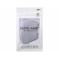 クロスプラス パステルマスク グレー レギュラー 3枚入 FC92664