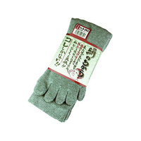 おたふく手袋 絹のちから 5本指 グレー 3足組 FCE326Z